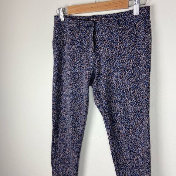 J. McLaughlin Straight Leg Stretch Pant - Navy/Orange Speckled - Picture 4 of 9